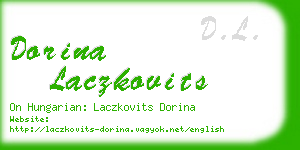 dorina laczkovits business card